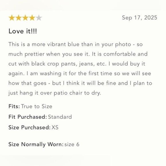 NWT Size XS - Anthropologie 100% Cotton Embroidered Blue Sweatshirt - Picture 10 of 16